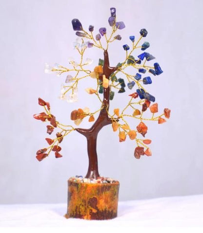 7 Chakra Natural Gemstone Crystal Tree